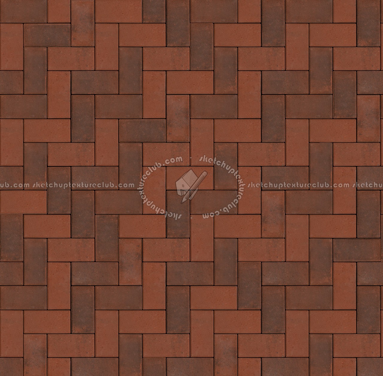 Textures   -   ARCHITECTURE   -   PAVING OUTDOOR   -   Terracotta   -   Herringbone  - Cotto paving herringbone outdoor texture seamless 06768 (seamless)