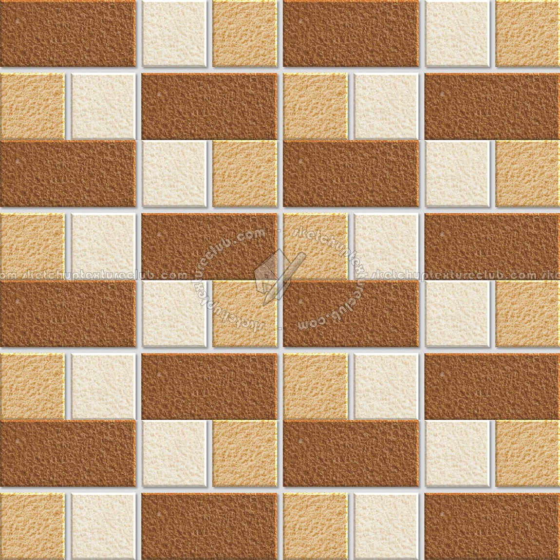 Textures - ARCHITECTURE - TILES INTERIOR - Mosaico - Mixed format - Mosaico mixed size tiles texture seamless 15577 (seamless)