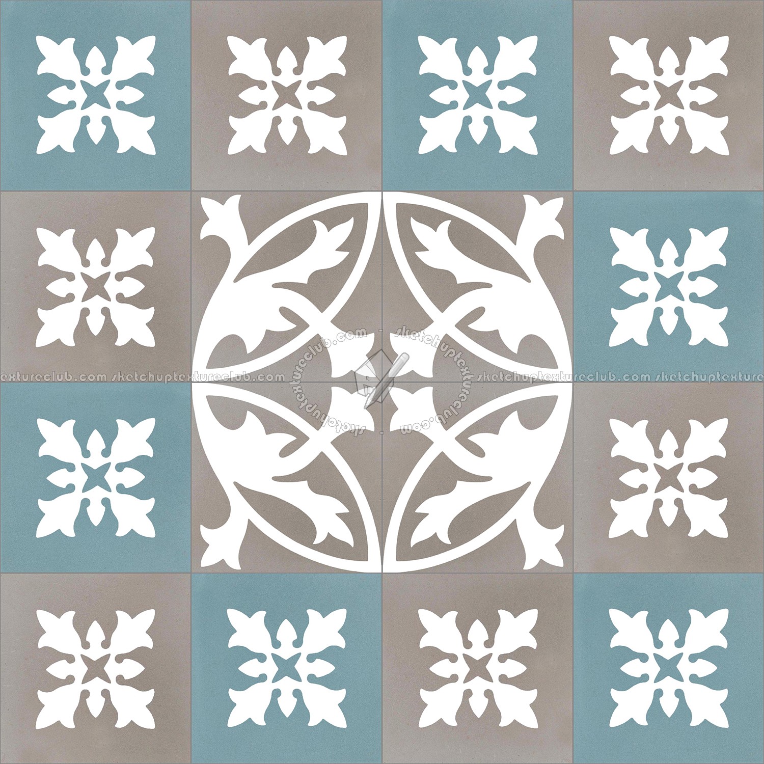 Textures   -   ARCHITECTURE   -   TILES INTERIOR   -   Cement - Encaustic   -   Encaustic  - Traditional encaustic cement ornate tile texture seamless 13477 (seamless)