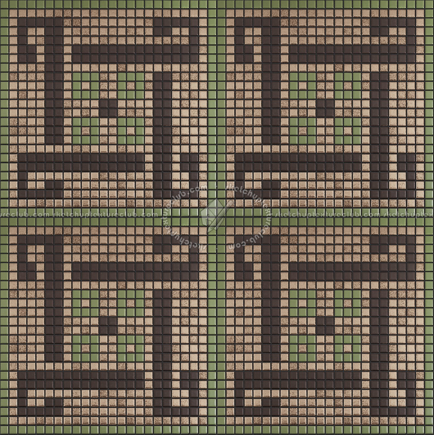 Textures - ARCHITECTURE - TILES INTERIOR - Mosaico - Classic format - Patterned - Mosaico patterned tiles texture seamless 15069 (seamless)