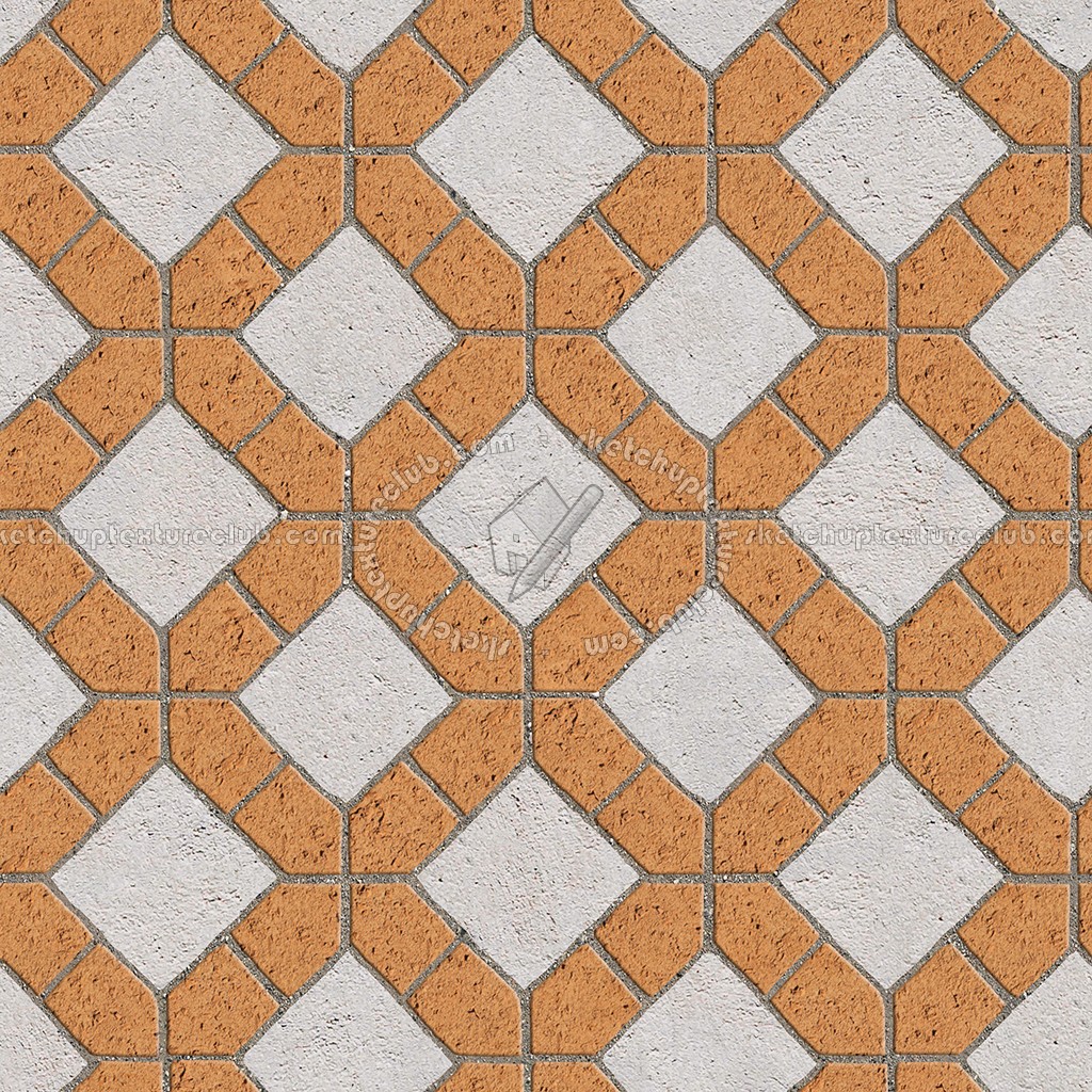 Textures - ARCHITECTURE - PAVING OUTDOOR - Terracotta - Blocks mixed - Paving cotto mixed size texture seamless 06610 (seamless)