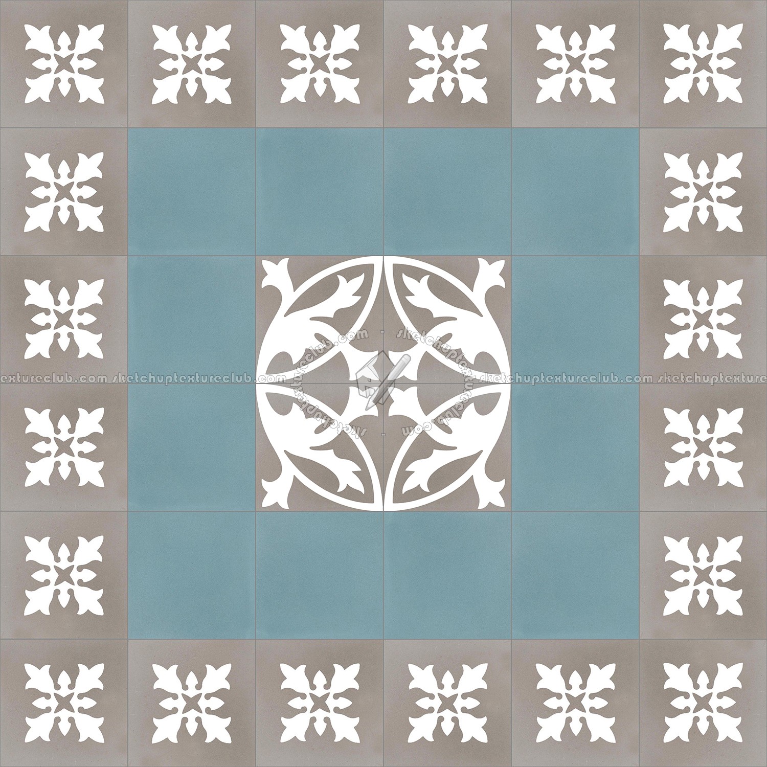 Textures   -   ARCHITECTURE   -   TILES INTERIOR   -   Cement - Encaustic   -   Encaustic  - Traditional encaustic cement ornate tile texture seamless 13478 (seamless)