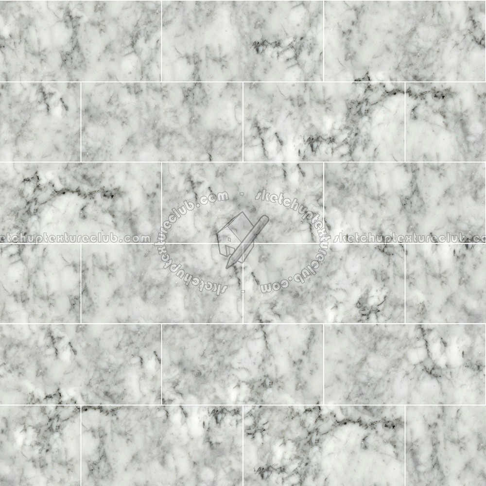 Textures   -   ARCHITECTURE   -   TILES INTERIOR   -   Marble tiles   -   White  - Carrara veined marble floor tile texture seamless 14846 (seamless)