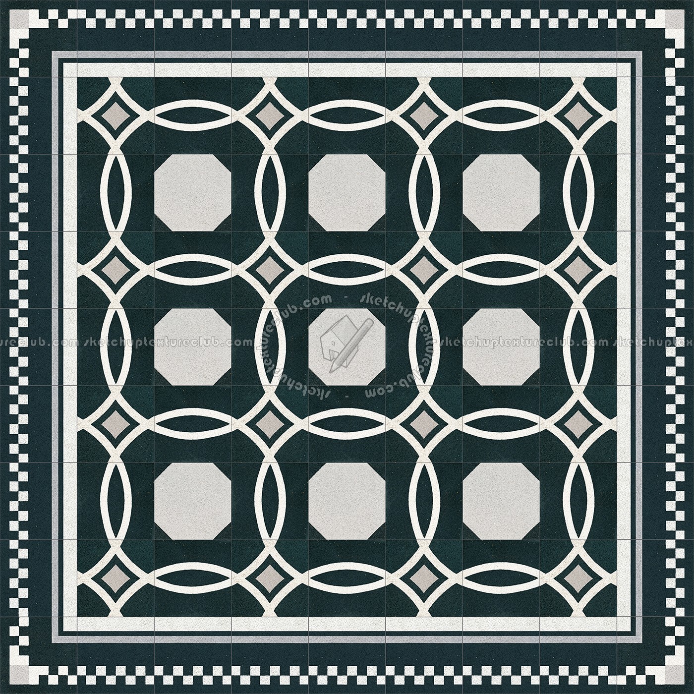 Textures   -   ARCHITECTURE   -   TILES INTERIOR   -   Cement - Encaustic   -   Cement  - Cement concrete tile texture seamless 13359 (seamless)