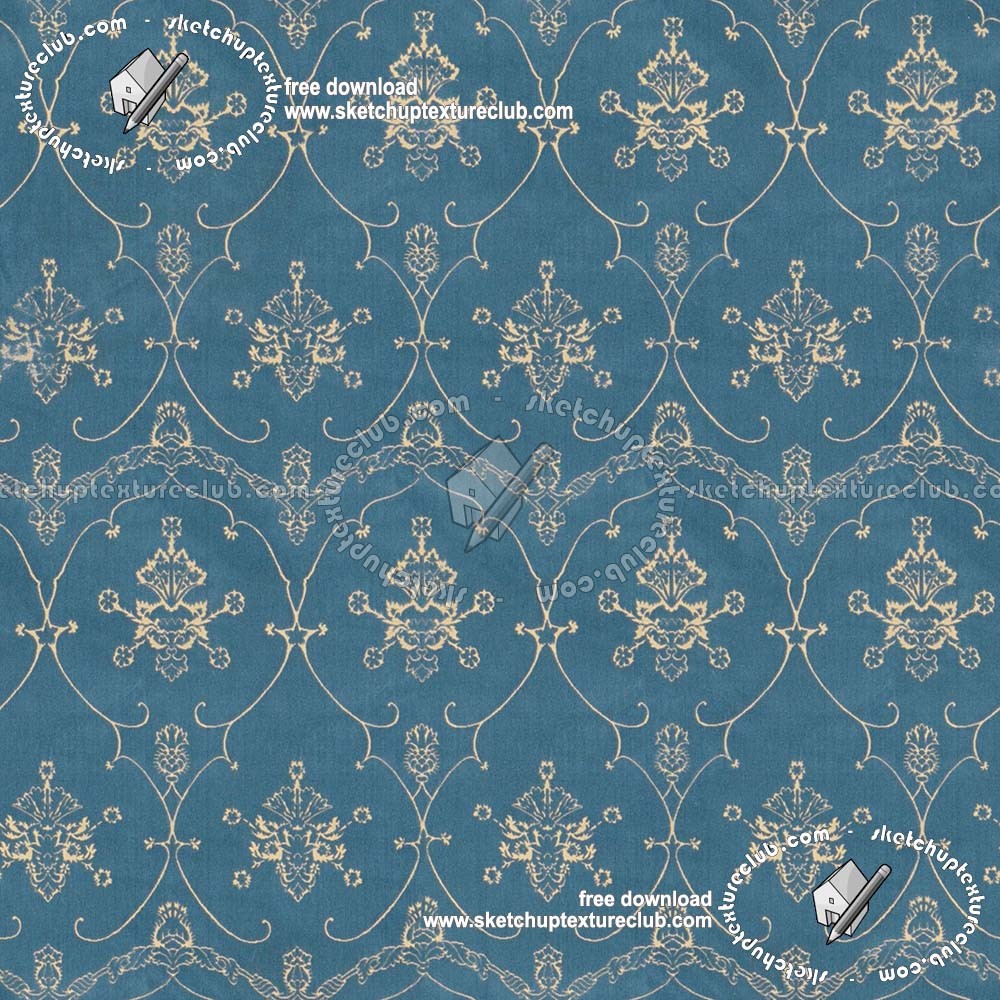 Textures - MATERIALS - FABRICS - Velvet - Damask velvet fabric texture seamless 19426 (seamless)