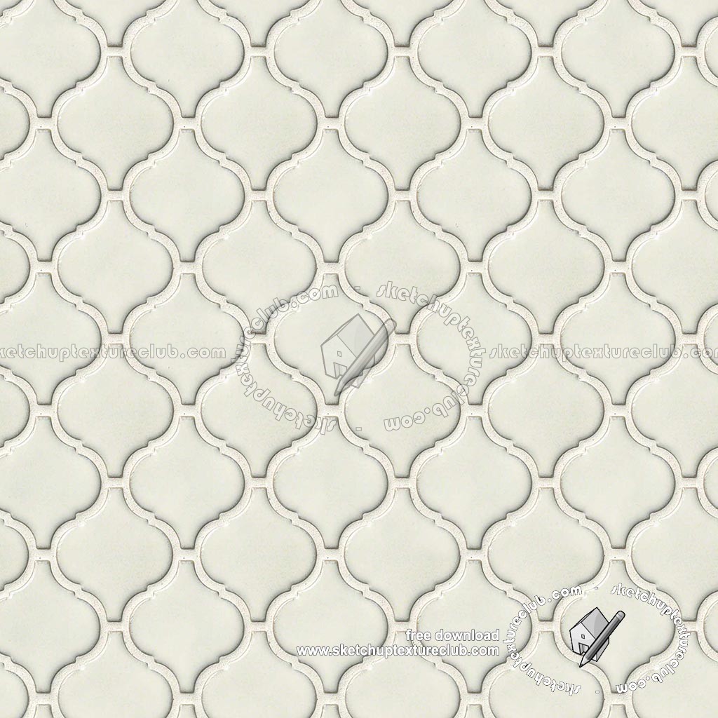 Textures   -   ARCHITECTURE   -   TILES INTERIOR   -   Ornate tiles   -   Geometric patterns  - Arabescque mosaic tile texture seamless 18904 (seamless)