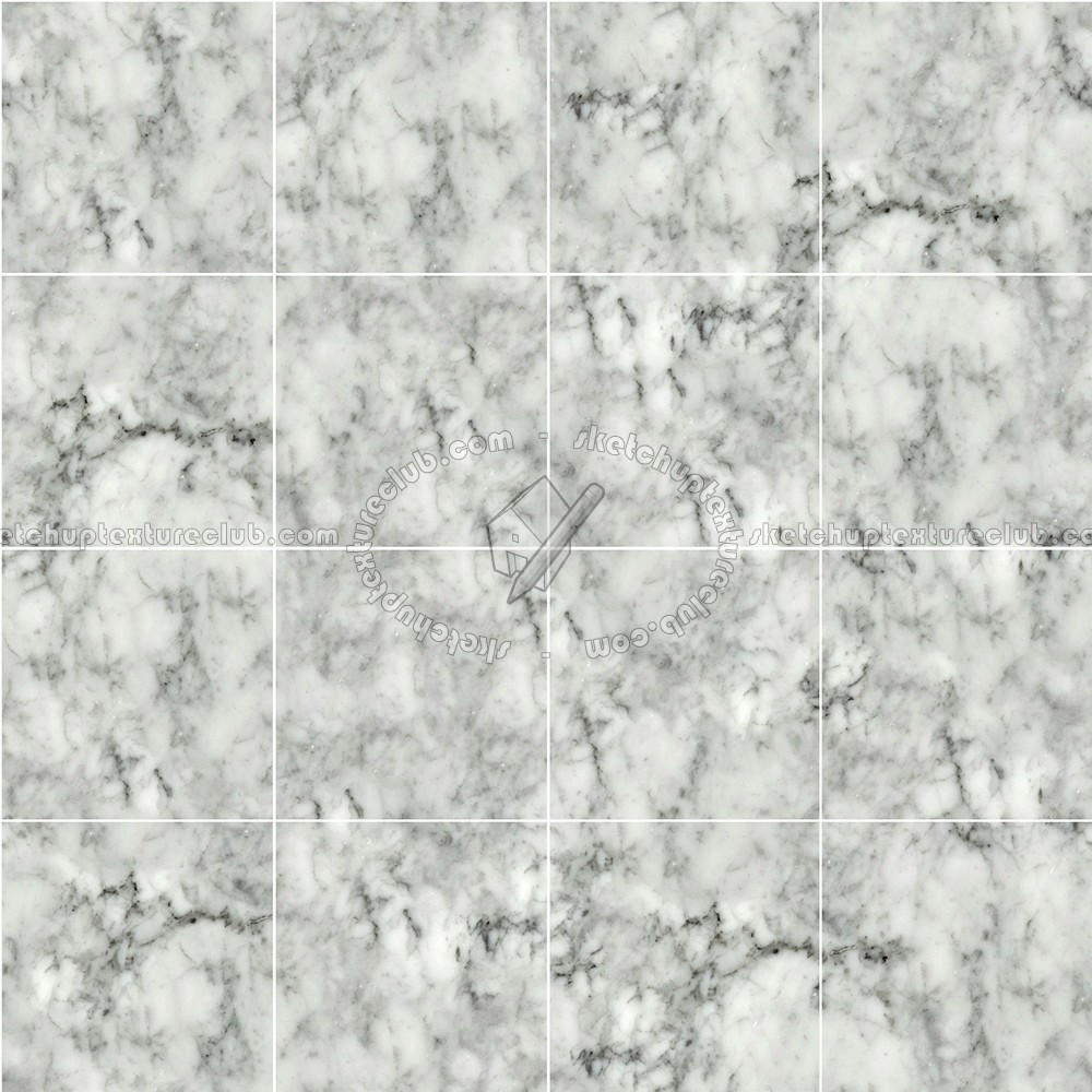 Textures   -   ARCHITECTURE   -   TILES INTERIOR   -   Marble tiles   -   White  - Carrara veined marble floor tile texture seamless 14847 (seamless)