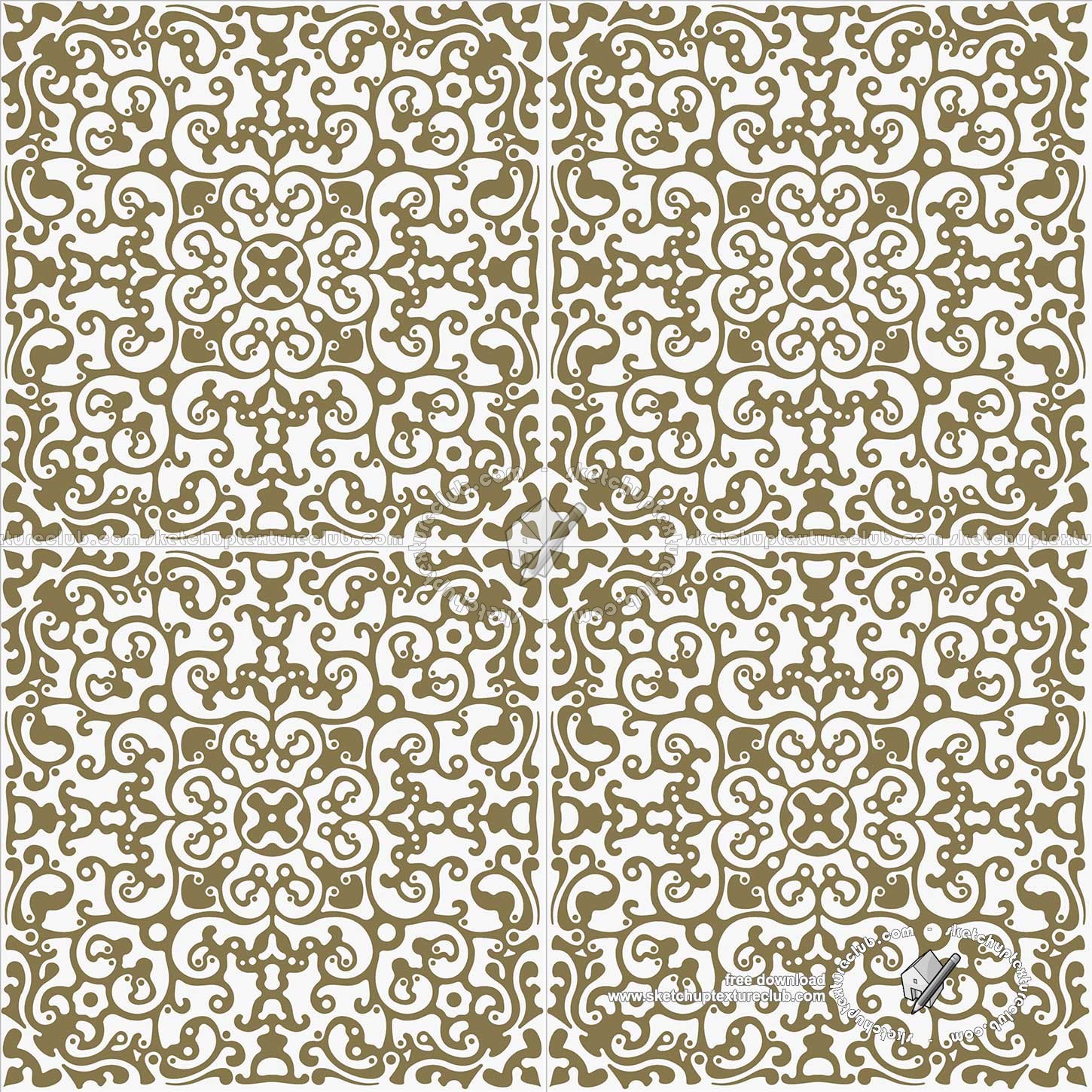 Textures   -   ARCHITECTURE   -   TILES INTERIOR   -   Ornate tiles   -   Mixed patterns  - Ceramic ornate tile texture seamless 20273 (seamless)