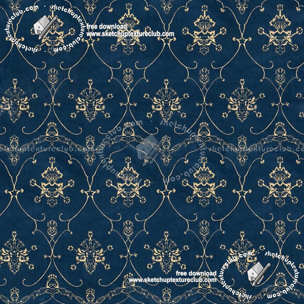 Textures - MATERIALS - FABRICS - Velvet - Damask velvet fabric texture seamless 19427 (seamless)
