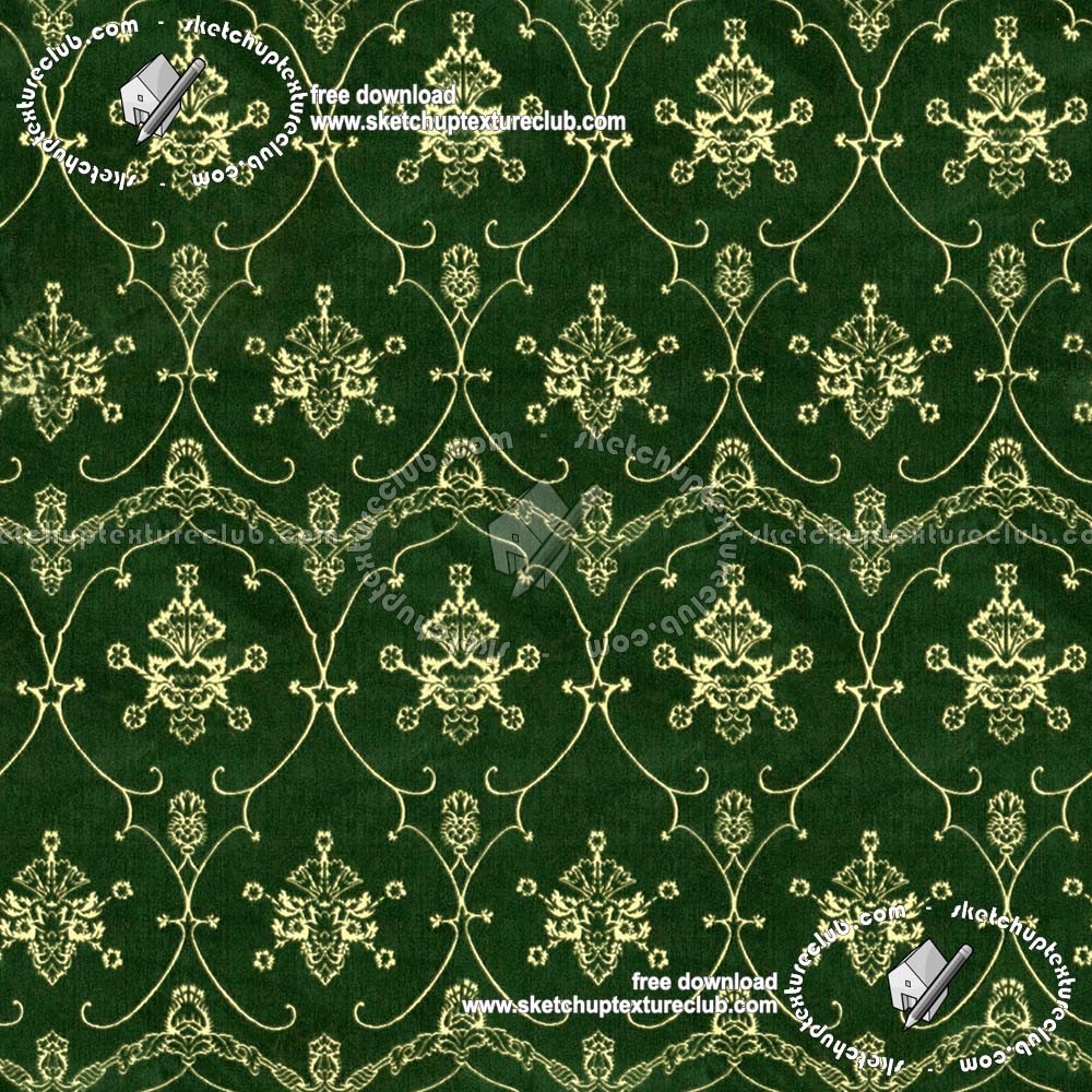 Textures - MATERIALS - FABRICS - Velvet - Damask velvet fabric texture seamless 19428 (seamless)