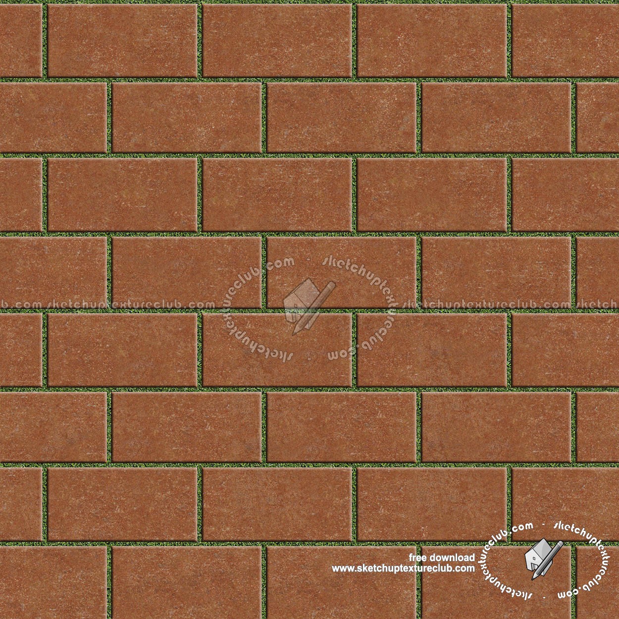 Textures   -   ARCHITECTURE   -   PAVING OUTDOOR   -   Parks Paving  - Terracotta park paving texture seamless 18801 (seamless)