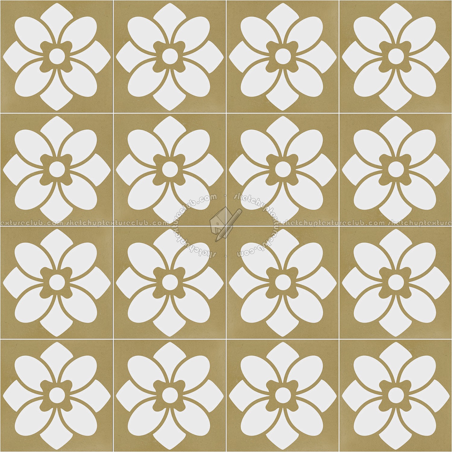 Textures   -   ARCHITECTURE   -   TILES INTERIOR   -   Cement - Encaustic   -   Victorian  - Victorian cement floor tile texture seamless 13700 (seamless)