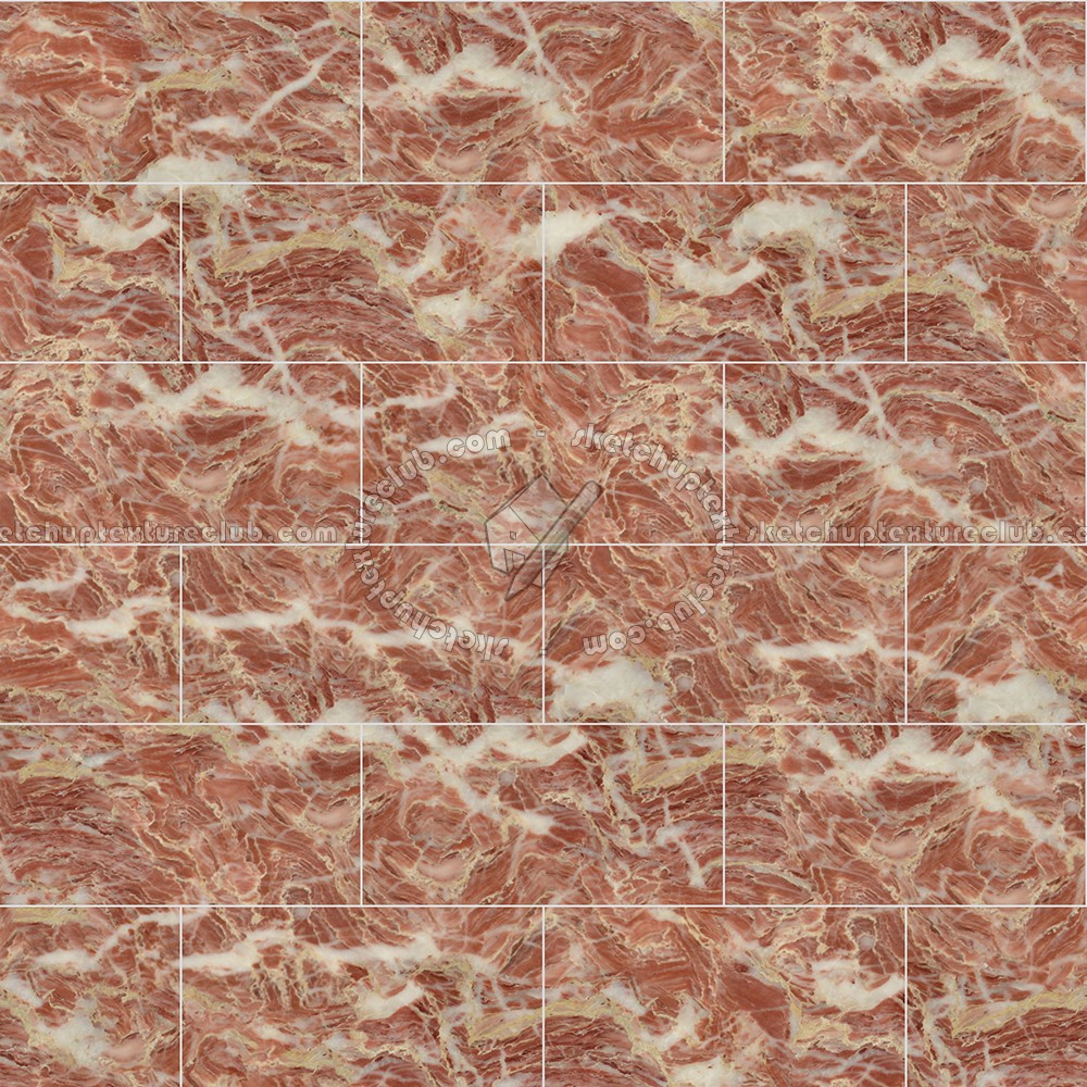 Textures - ARCHITECTURE - TILES INTERIOR - Marble tiles - Red - Cresta red marble floor tile texture seamless 14630 (seamless)