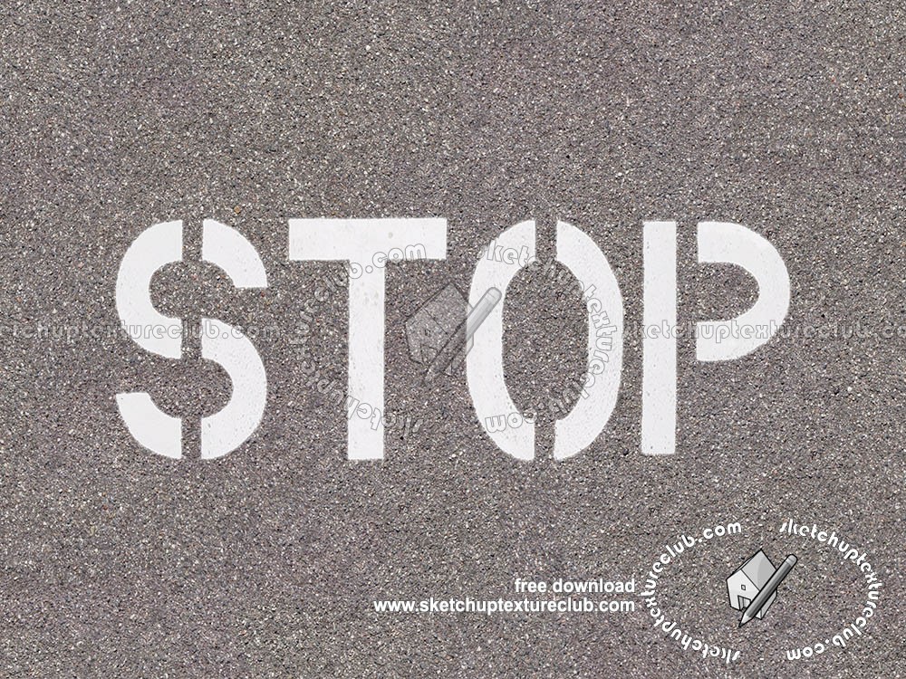 Textures   -   ARCHITECTURE   -   ROADS   -   Roads Markings  - Road markings stop sign texture seamless 18784 (seamless)