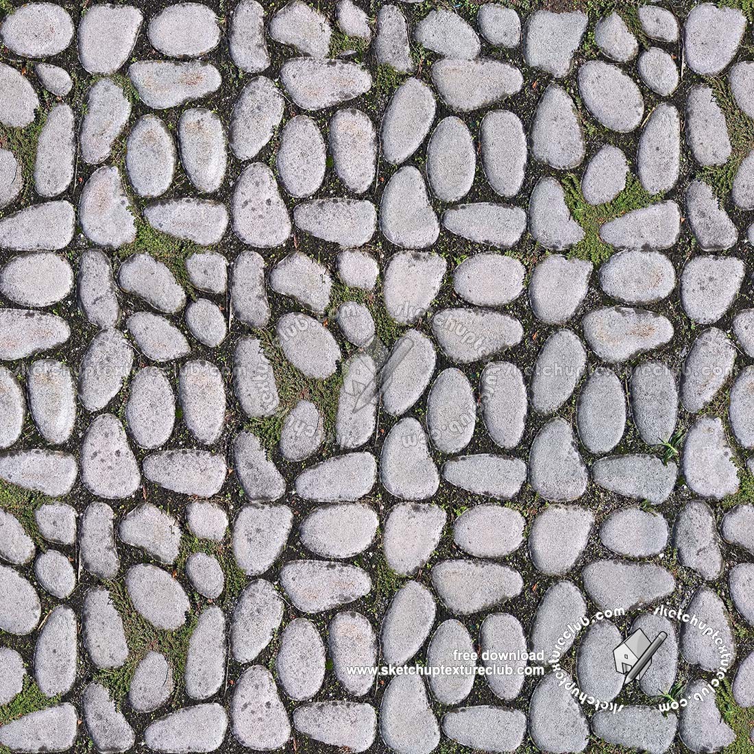 Textures   -   ARCHITECTURE   -   ROADS   -   Paving streets   -   Rounded cobble  - Rounded cobblestone texture seamless 18099 (seamless)