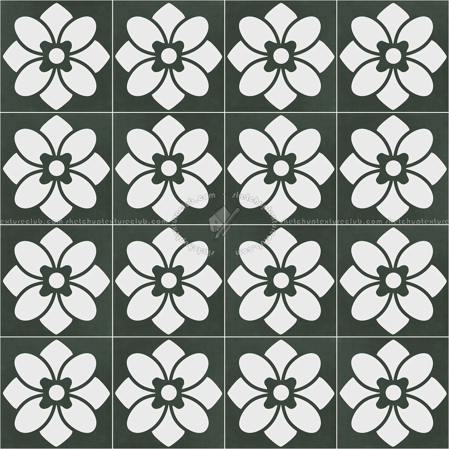 Textures   -   ARCHITECTURE   -   TILES INTERIOR   -   Cement - Encaustic   -   Victorian  - Victorian cement floor tile texture seamless 13701 (seamless)