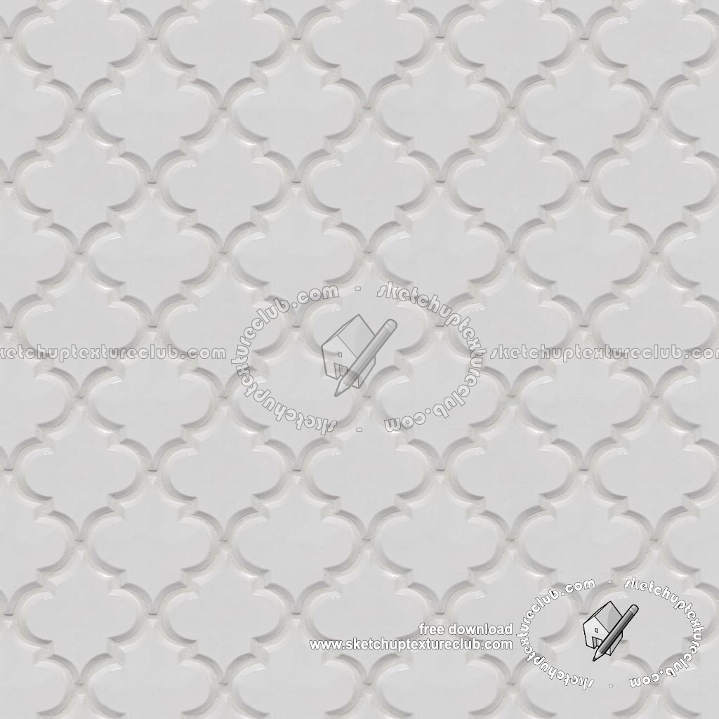 Textures   -   ARCHITECTURE   -   TILES INTERIOR   -   Ornate tiles   -   Geometric patterns  - Arabescque mosaic tile texture seamless 18907 (seamless)