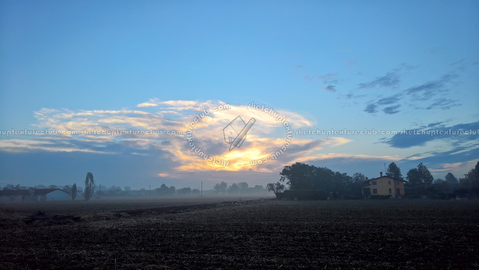 Textures   -   BACKGROUNDS &amp; LANDSCAPES   -   SUNRISES &amp; SUNSETS  - Foggy morning in the countryside landscape 18402