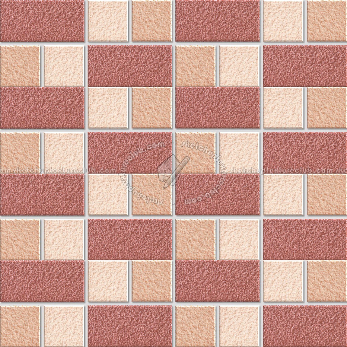 Textures - ARCHITECTURE - TILES INTERIOR - Mosaico - Mixed format - Mosaico mixed size tiles texture seamless 15583 (seamless)