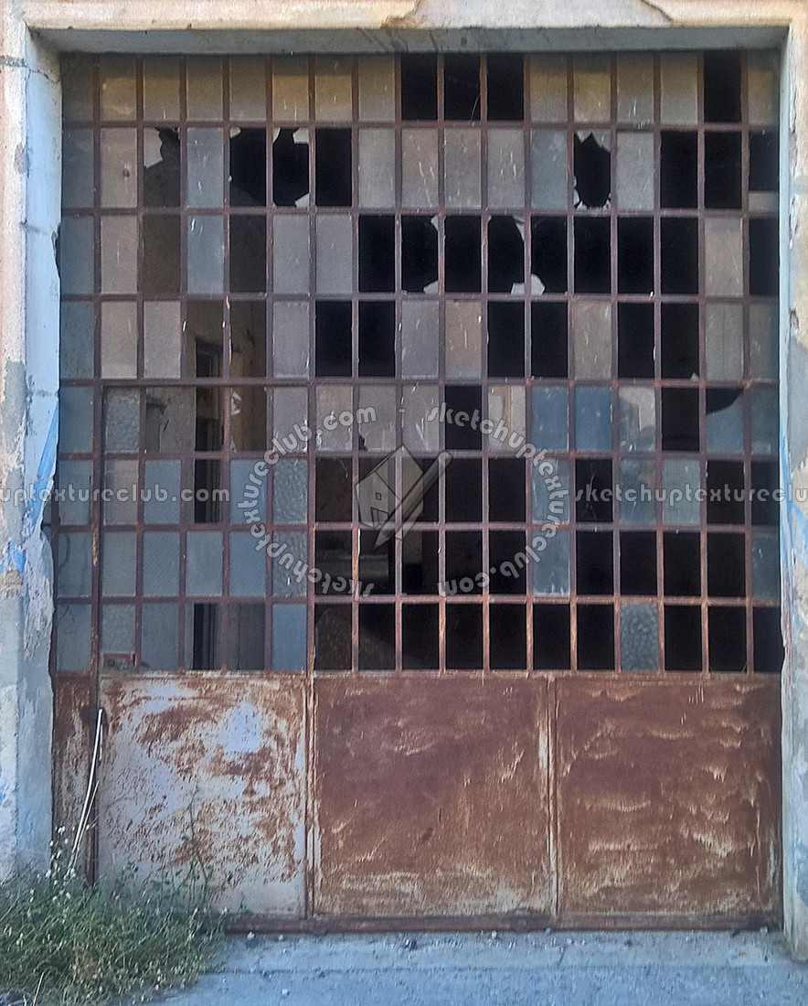 Textures - ARCHITECTURE - BUILDINGS - Doors - Main doors - Old main door vhit glass blocks broken texture 17423