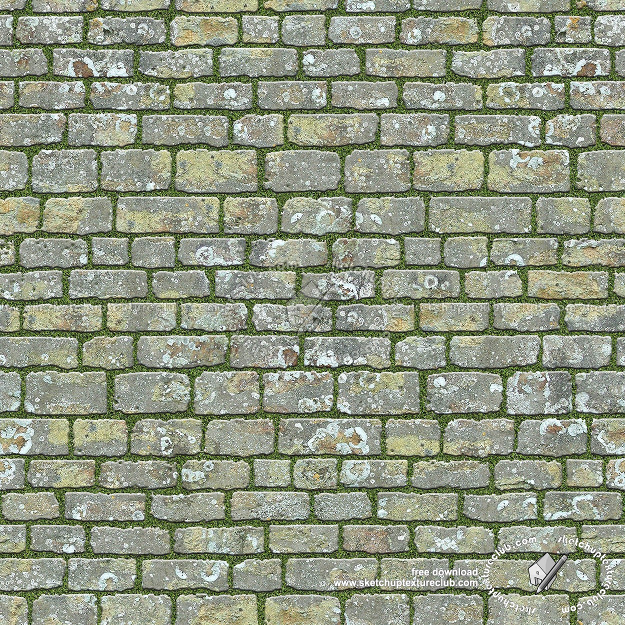 Textures - ARCHITECTURE - PAVING OUTDOOR - Parks Paving - Park damaged paving stone texture seamless 18803 (seamless)