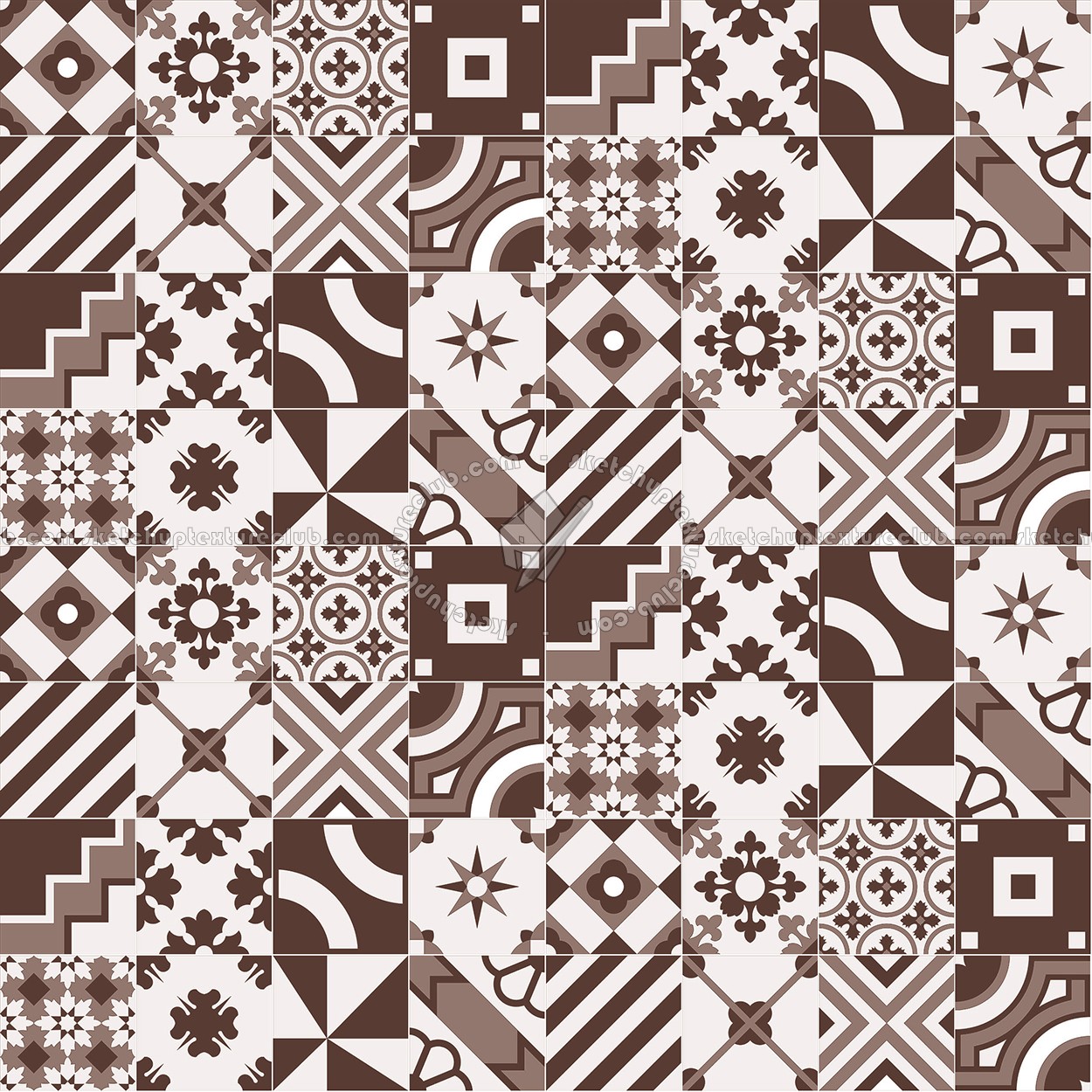 Textures   -   ARCHITECTURE   -   TILES INTERIOR   -   Ornate tiles   -   Patchwork  - Patchwork tile texture seamless 16819 (seamless)