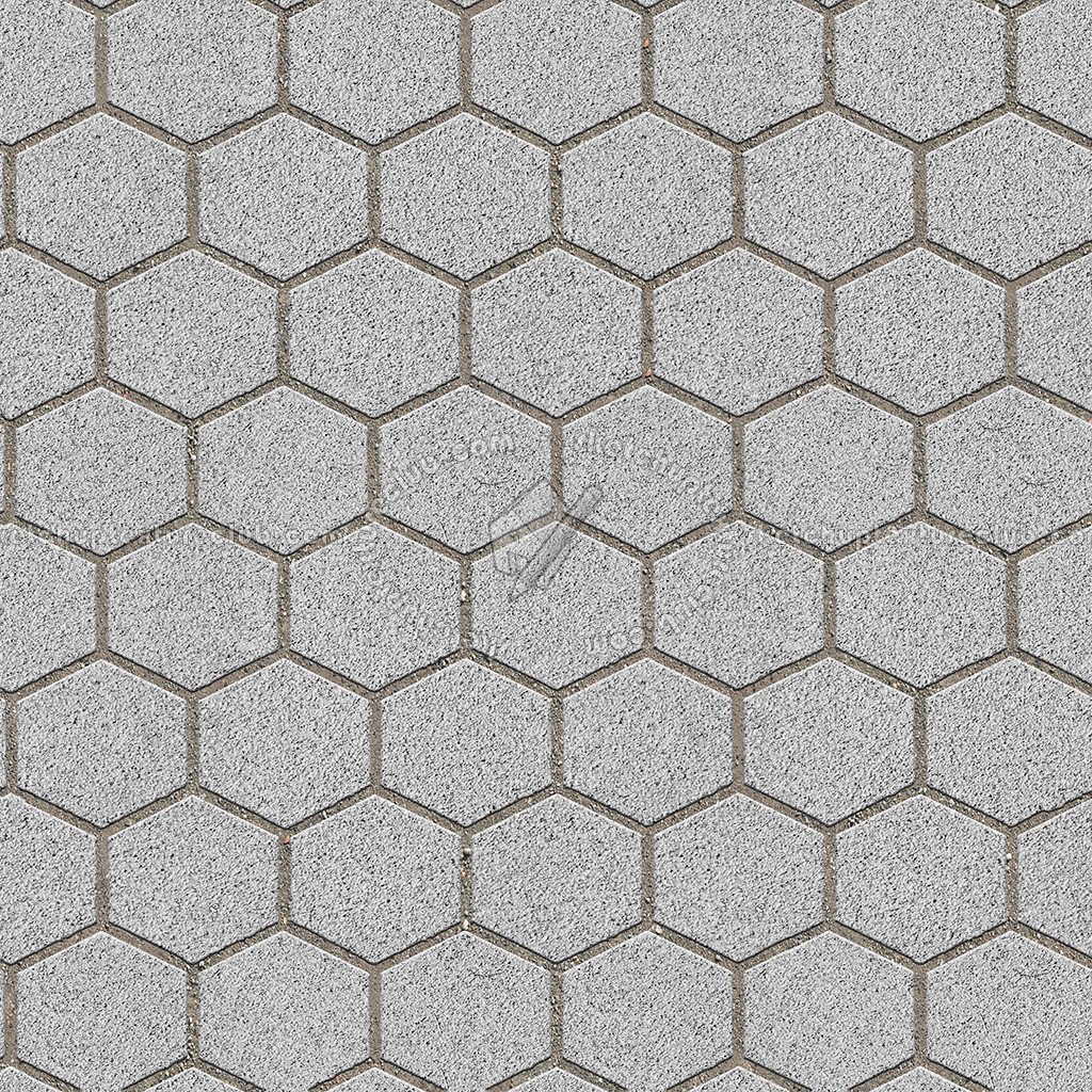 Textures   -   ARCHITECTURE   -   PAVING OUTDOOR   -   Hexagonal  - Concrete paving outdoor hexagonal texture seamless 06031 (seamless)