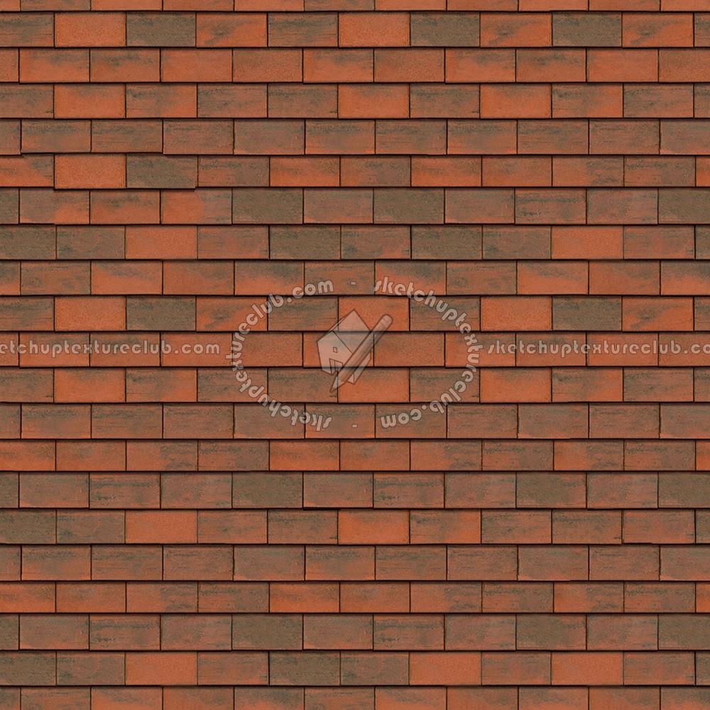 Textures - ARCHITECTURE - ROOFINGS - Flat roofs - France Tuile plate clay roof tiles texture seamless 03568 (seamless)