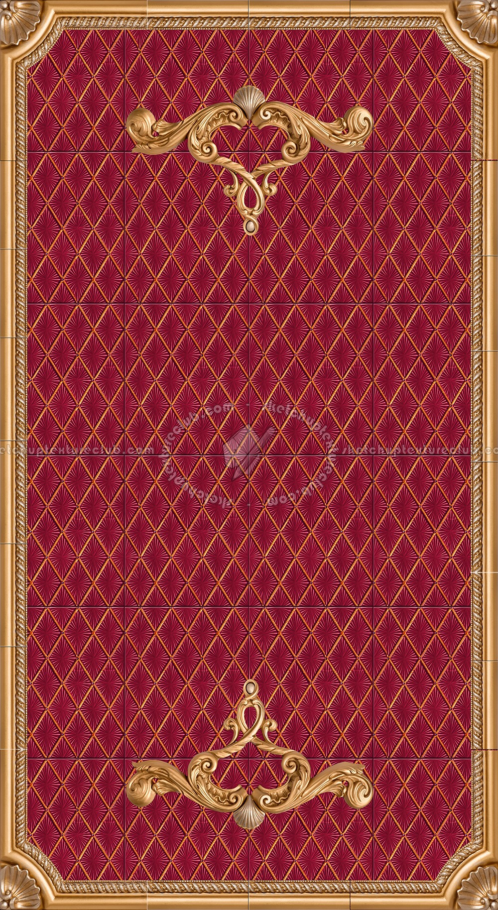 Textures - ARCHITECTURE - TILES INTERIOR - Coordinated themes - Luxury tiles paneling coordinetd colors texture seamless 13943 (seamless)