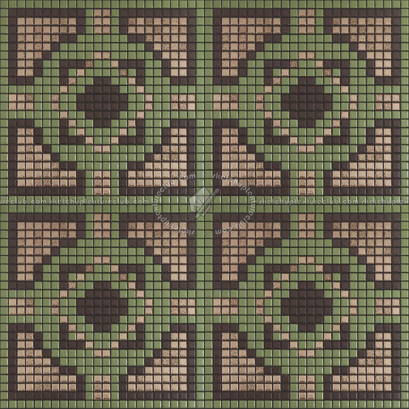 Textures - ARCHITECTURE - TILES INTERIOR - Mosaico - Classic format - Patterned - Mosaico patterned tiles texture seamless 15075 (seamless)