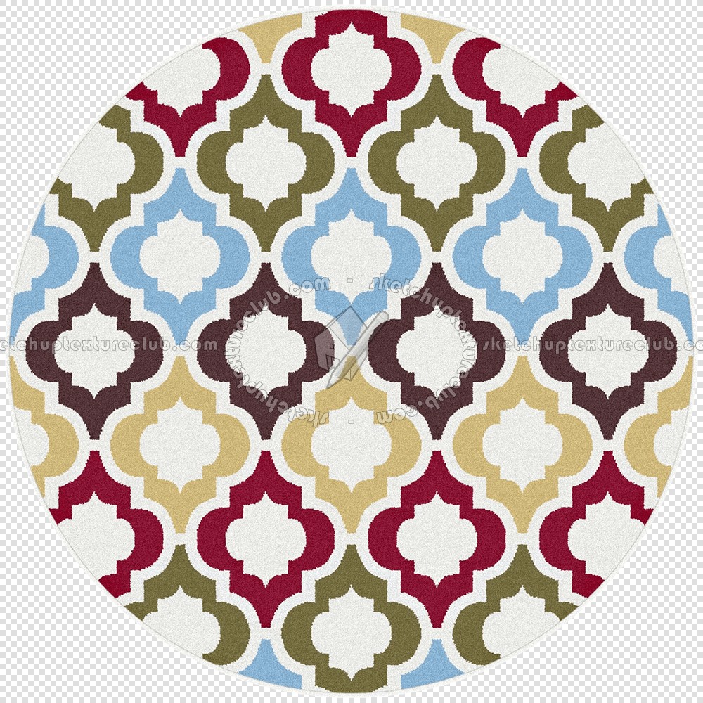Textures   -   MATERIALS   -   RUGS   -   Round rugs  - Patterned round rug texture 20001