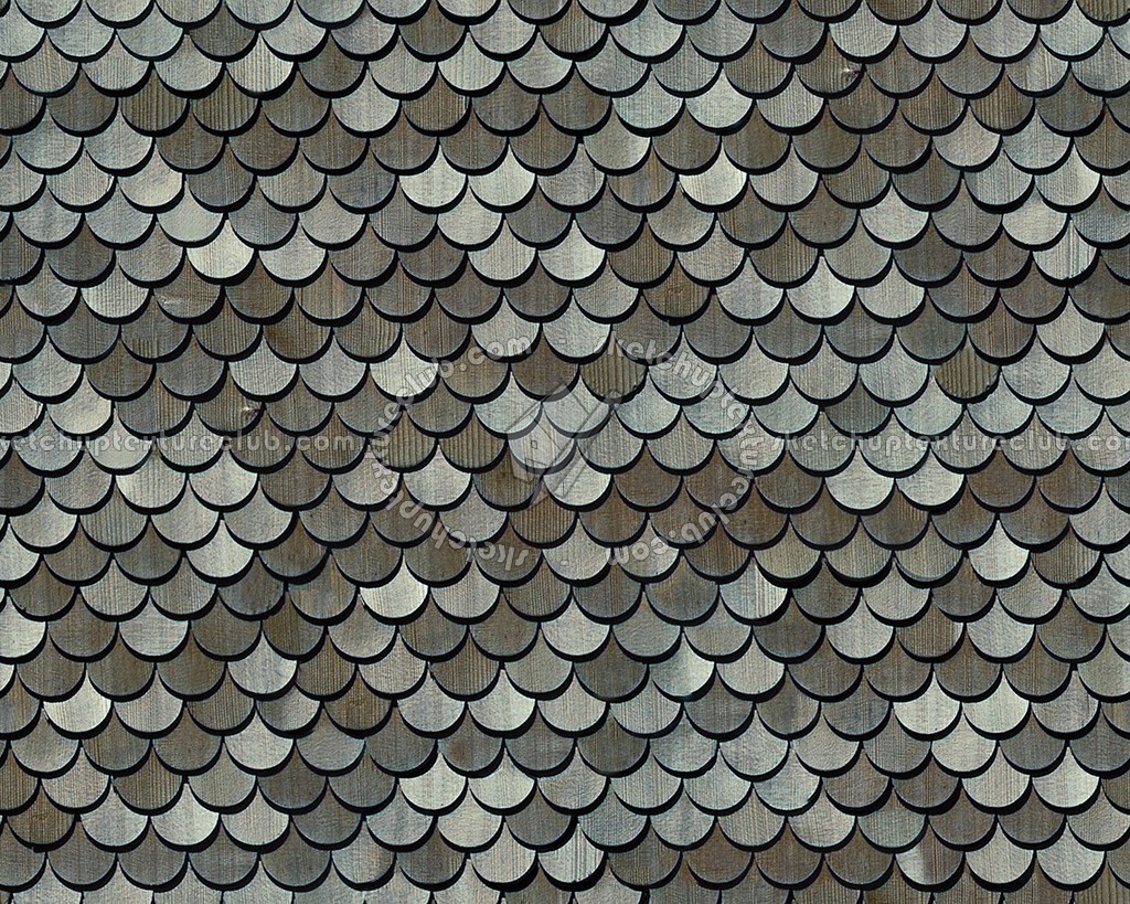 Textures   -   ARCHITECTURE   -   ROOFINGS   -   Shingles wood  - Wood shingle roof texture seamless 03827 (seamless)