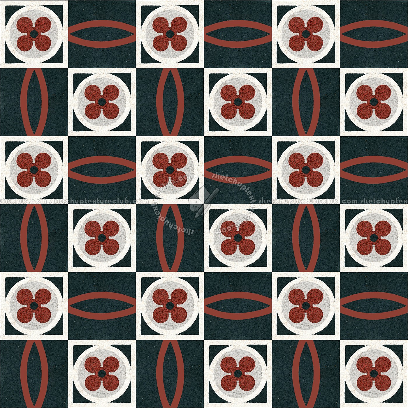 Textures   -   ARCHITECTURE   -   TILES INTERIOR   -   Cement - Encaustic   -   Cement  - Cement concrete tile texture seamless 13365 (seamless)