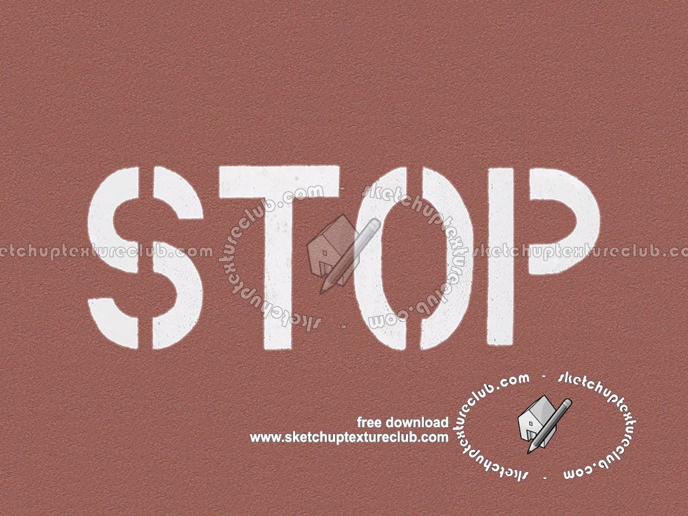 Textures - ARCHITECTURE - ROADS - Roads Markings - Road markings stop sign texture seamless 18787 (seamless)