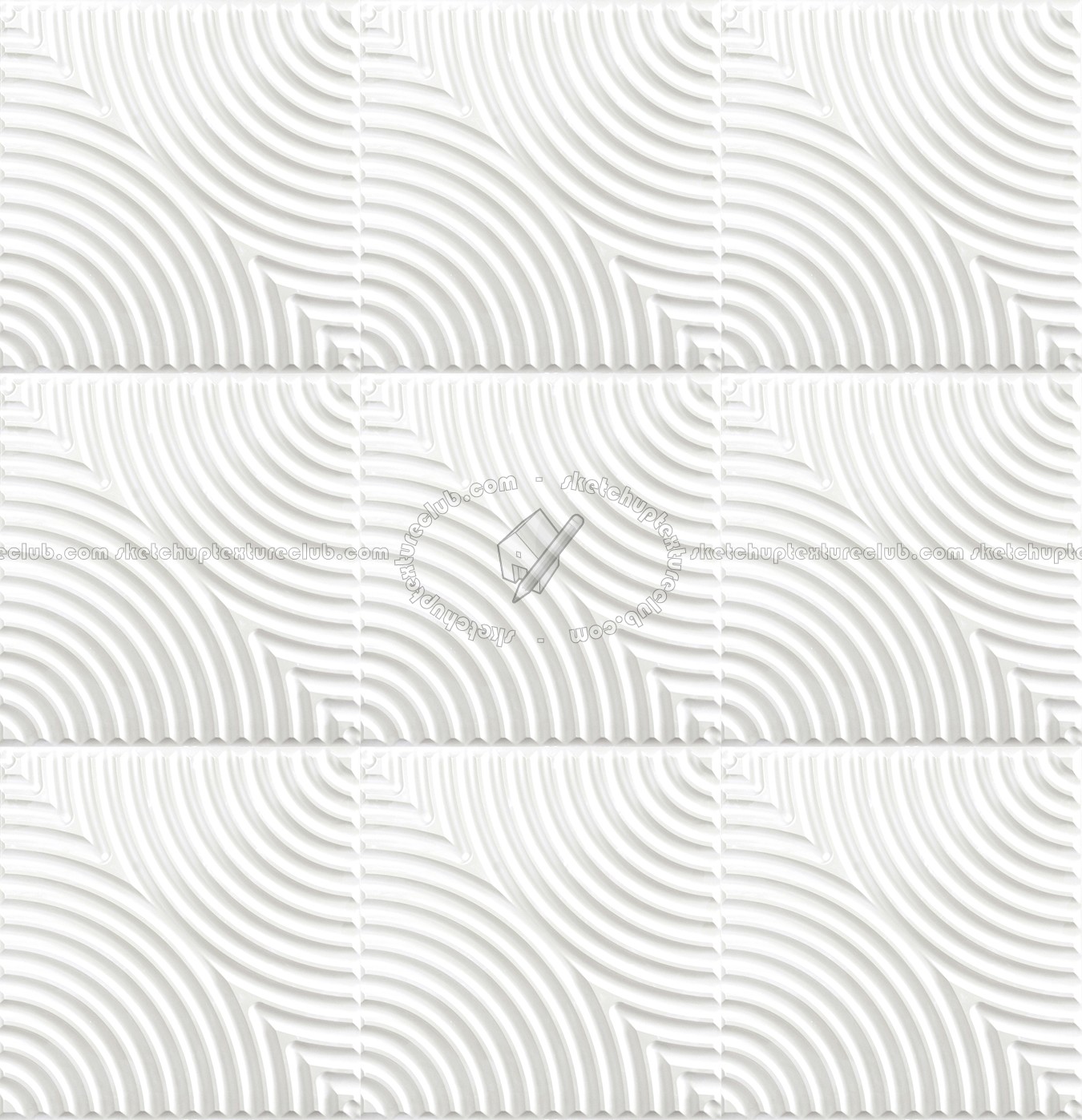 Textures - ARCHITECTURE - DECORATIVE PANELS - 3D Wall panels - White panels - White interior 3D wall panel texture seamless 02978 (seamless)