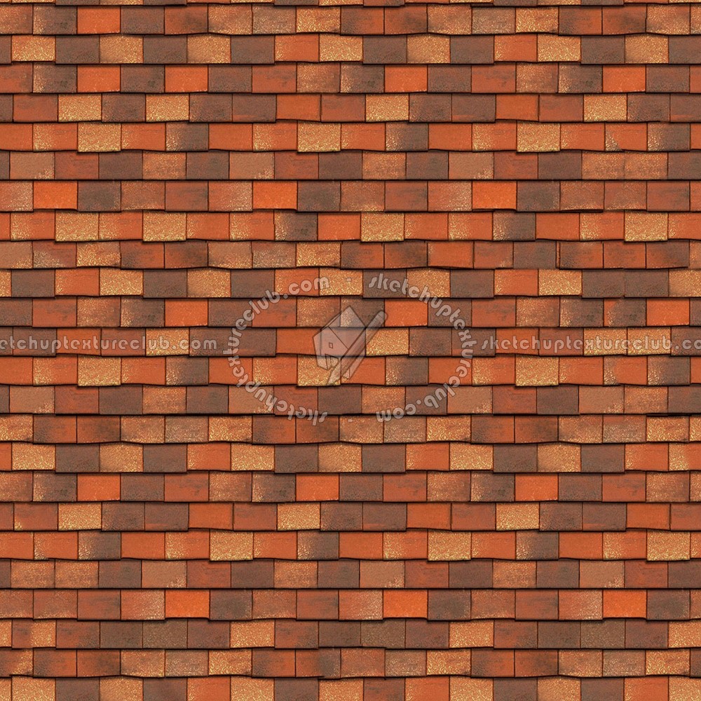 Textures - ARCHITECTURE - ROOFINGS - Flat roofs - France Tuile plate clay roof tiles texture seamless 03570 (seamless)