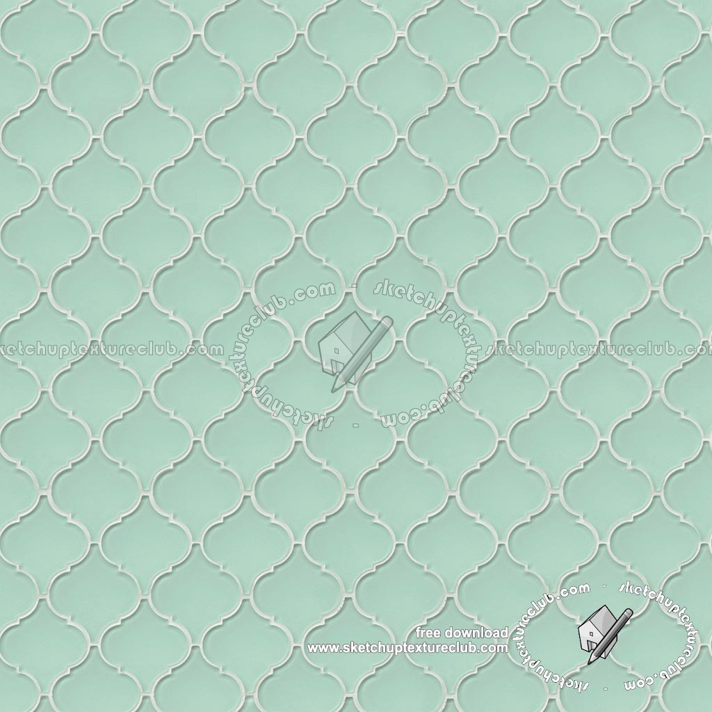 Textures - ARCHITECTURE - TILES INTERIOR - Ornate tiles - Geometric patterns - Arabescque mosaic tile texture seamless 18911 (seamless)