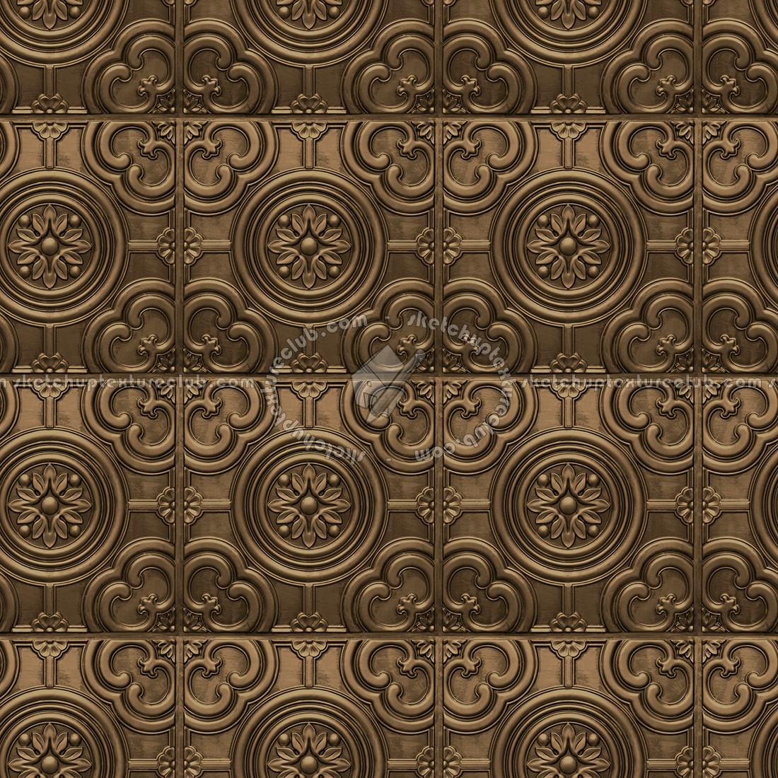 Textures   -   MATERIALS   -   METALS   -   Panels  - Bronze metal panel texture seamless 10443 (seamless)