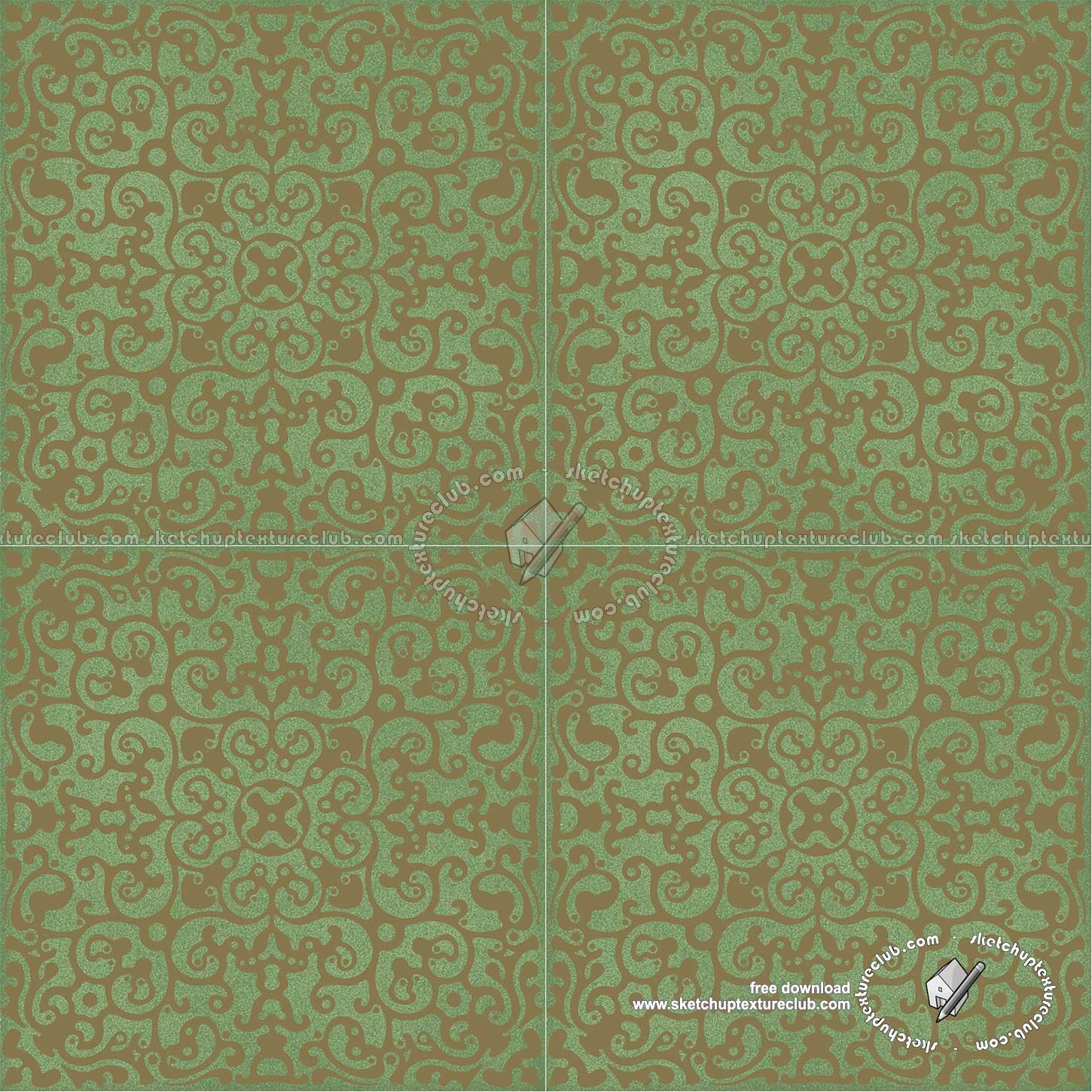 Textures - ARCHITECTURE - TILES INTERIOR - Ornate tiles - Mixed patterns - Ceramic ornate tile texture seamless 20280 (seamless)