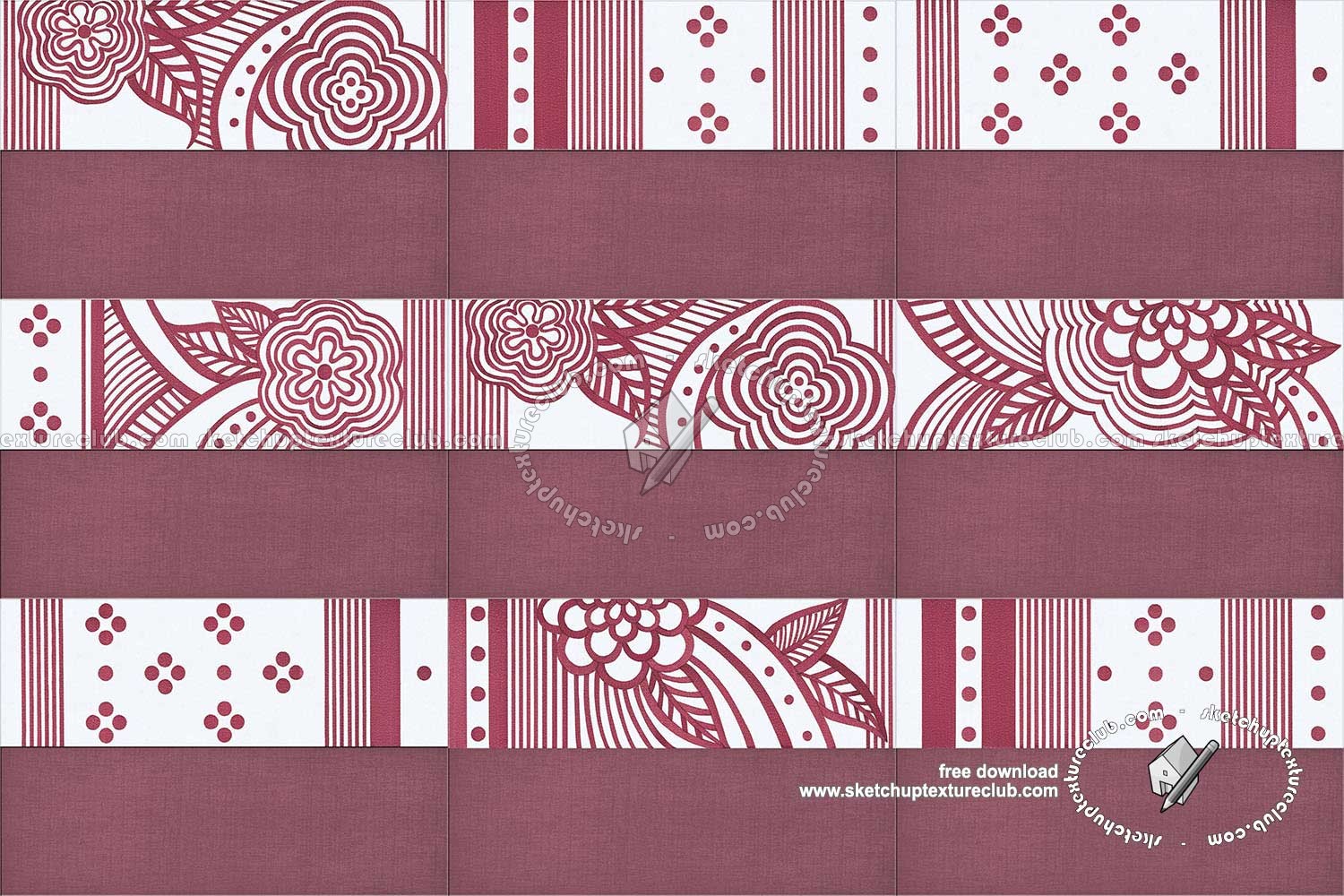 Textures - ARCHITECTURE - TILES INTERIOR - Ornate tiles - Patchwork - Ceramic patchwork tile texture seamless 20221 (seamless)