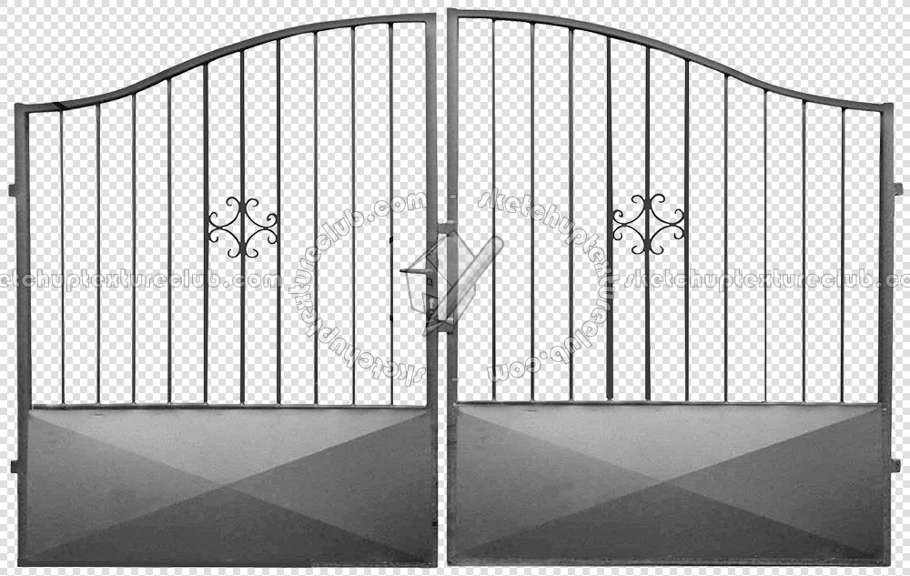 Textures - ARCHITECTURE - BUILDINGS - Gates - Cut out silver entrance gate texture 18618