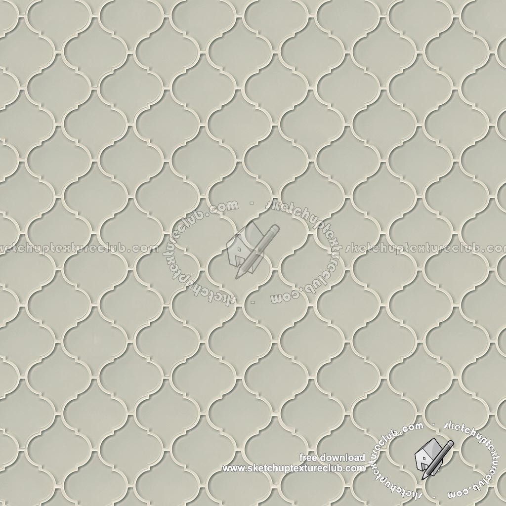 Textures - ARCHITECTURE - TILES INTERIOR - Ornate tiles - Geometric patterns - Arabescque mosaic tile texture seamless 18912 (seamless)