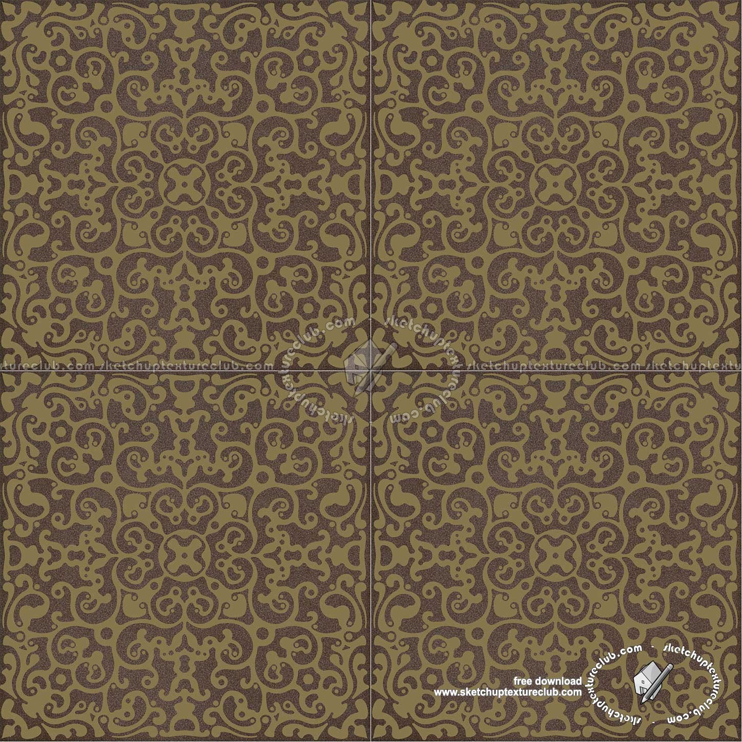Textures - ARCHITECTURE - TILES INTERIOR - Ornate tiles - Mixed patterns - Ceramic ornate tile texture seamless 20281 (seamless)