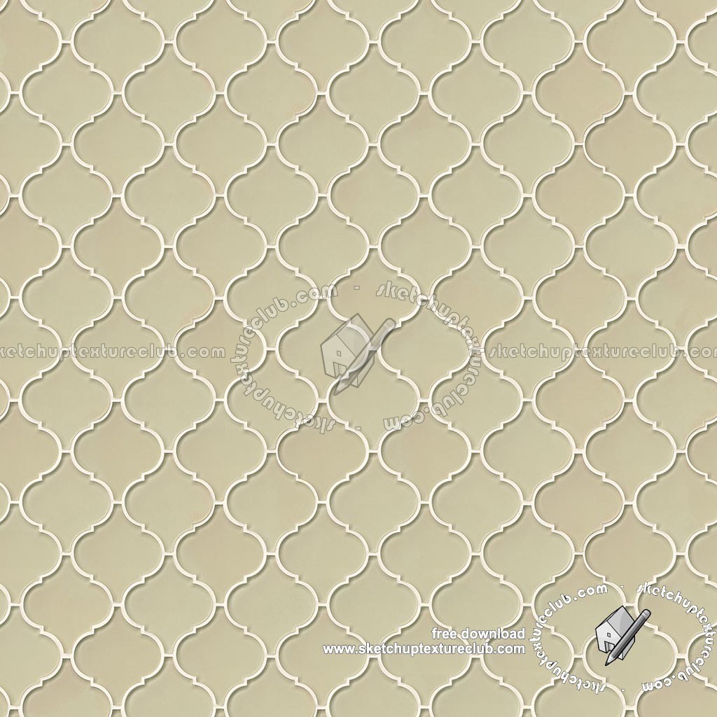 Textures - ARCHITECTURE - TILES INTERIOR - Ornate tiles - Geometric patterns - Arabescque mosaic tile texture seamless 18913 (seamless)