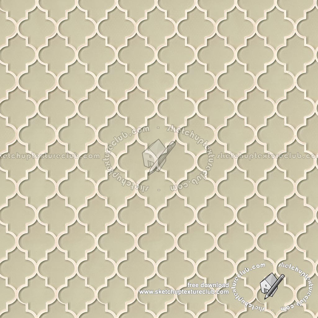 Textures   -   ARCHITECTURE   -   TILES INTERIOR   -   Ornate tiles   -   Geometric patterns  - Arabescque mosaic tile texture seamless 18914 (seamless)