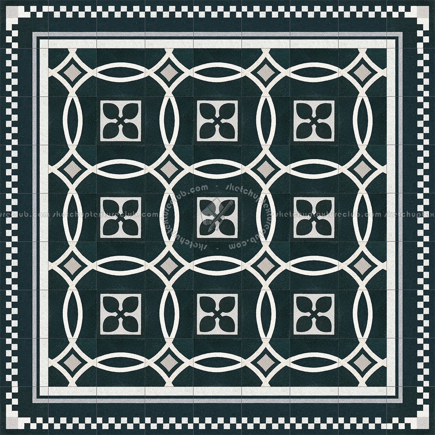 Textures   -   ARCHITECTURE   -   TILES INTERIOR   -   Cement - Encaustic   -   Cement  - Cement concrete tile texture seamless 13370 (seamless)