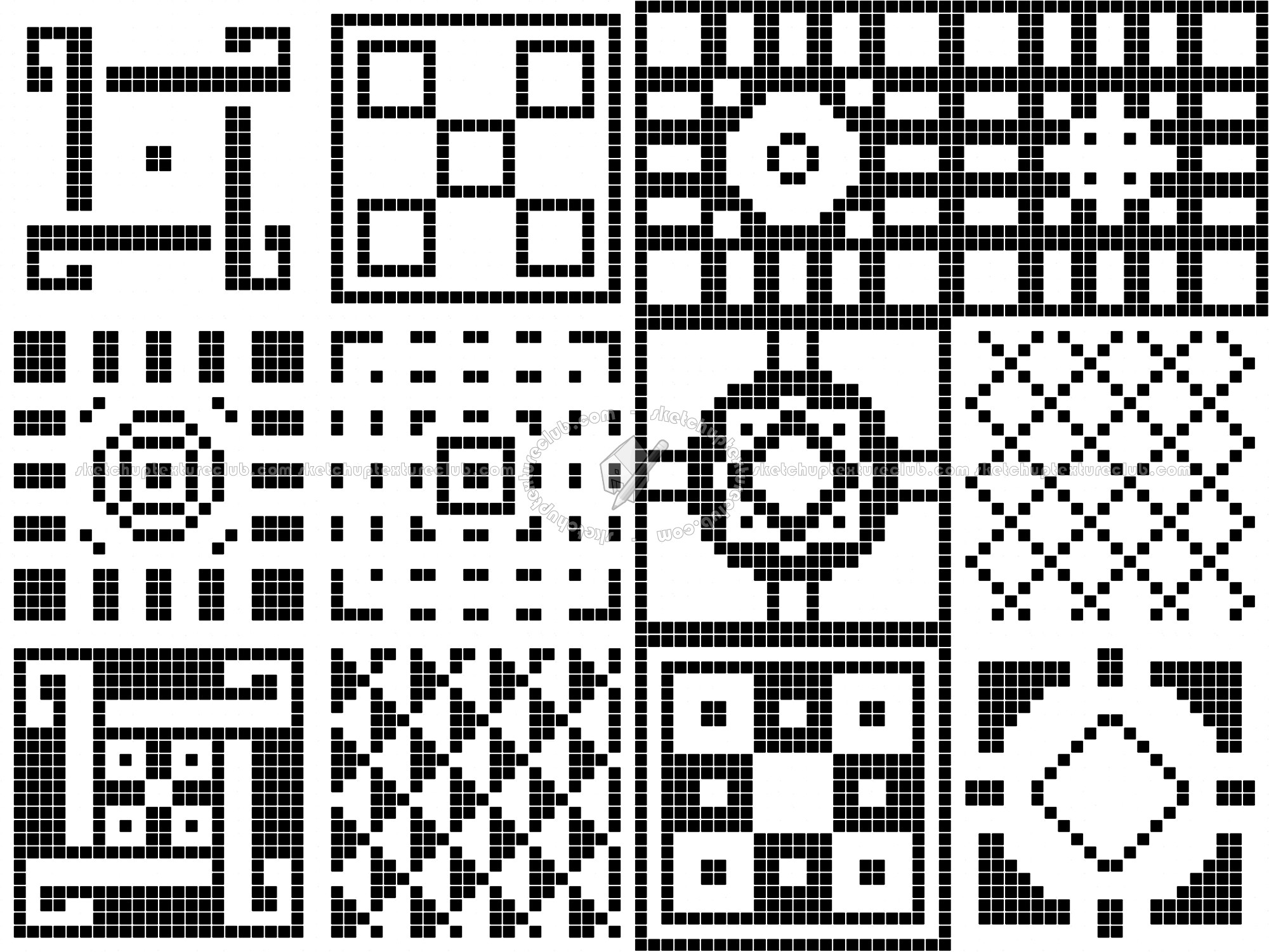 Textures   -   ARCHITECTURE   -   TILES INTERIOR   -   Mosaico   -   Classic format   -   Patterned  - Mosaico cm90x120 patterned tiles texture seamless 15081 - Mask