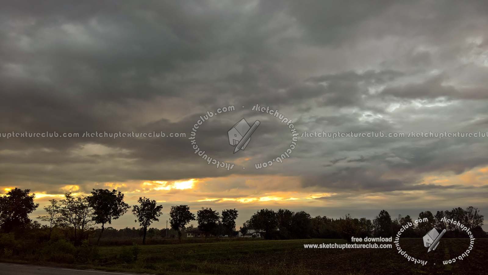 Textures   -   BACKGROUNDS & LANDSCAPES   -   SUNRISES & SUNSETS  - Sunrise with countryside background 19243