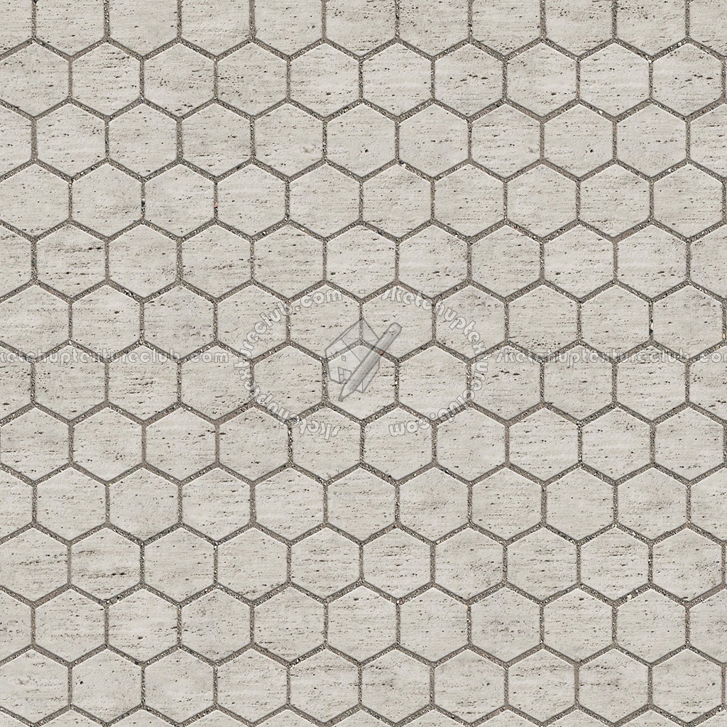 Textures   -   ARCHITECTURE   -   PAVING OUTDOOR   -   Hexagonal  - Travertine paving outdoor hexagonal texture seamless 06038 (seamless)