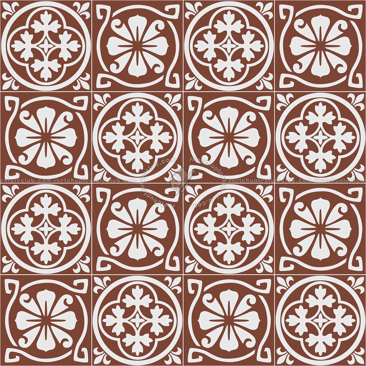Textures   -   ARCHITECTURE   -   TILES INTERIOR   -   Cement - Encaustic   -   Victorian  - Victorian cement floor tile texture seamless 13710 (seamless)
